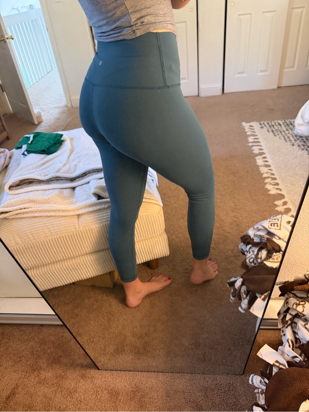 Teal-Green High-Rise Leggings
